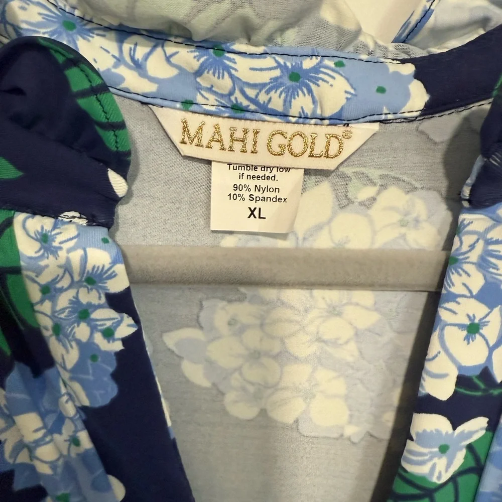MAHI GOLD Blue and Green Floral Dress - Picture 7 of 12